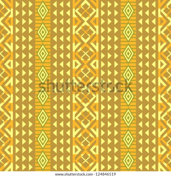African geometric pattern; vector seamless background. 