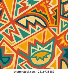 african geometric vector seamless pattern