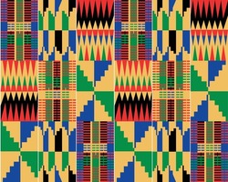 African Ghanaian Traditional Multicolor And Multi Pattern