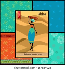 African girl dressed in a decorative