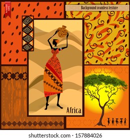 African girl dressed in a decorative