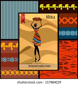 African girl dressed in a decorative