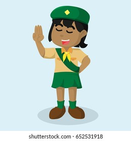 african girl scout salute