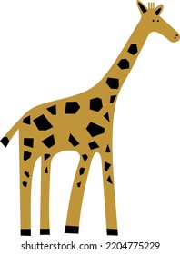 African Girrafe Safari Vector Art