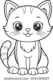African golden cat coloring page with cute pet animal drawing perfect for young wildlife lovers