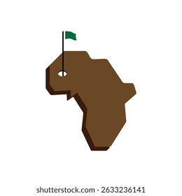 Golfe Africano Um buraco em um no continente