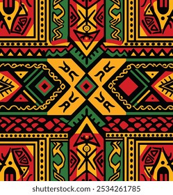 African Graphically mandala colour vector Repeat all over  print