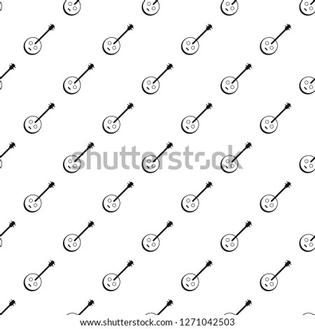 African Guitar Pattern Vector Seamless Repeating Stock - 