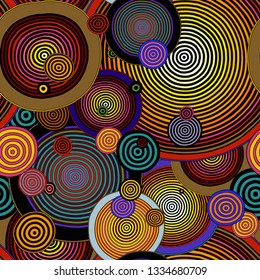 African hand-drawn ethno pattern, tribal background. It can be used for wallpaper, web page and others.  Vector illustration.