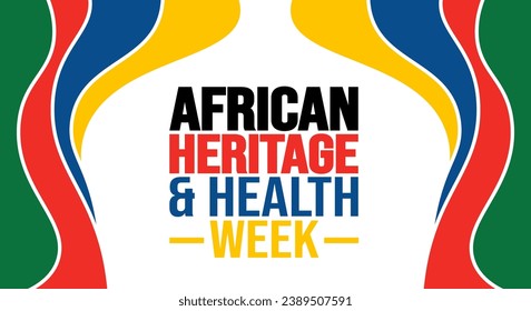 African Heritage and Health week background design template use to banner, placard, card, book cover, and poster design template with text inscription and standard color. vector illustration.