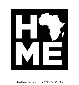 African home t shirt vector illustration black and white printable cuttable svg svg