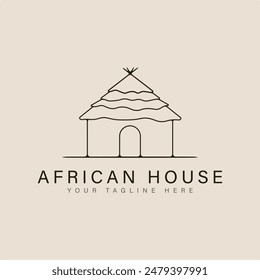 african house line art logo icon and symbol vector illustration minimalist design