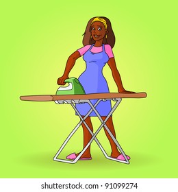 African Housewife Vector