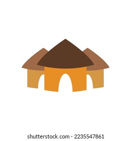 african hut house vector icon shelter tradition