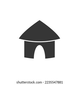 african hut house vector icon shelter tradition