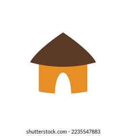 african hut house vector icon shelter tradition