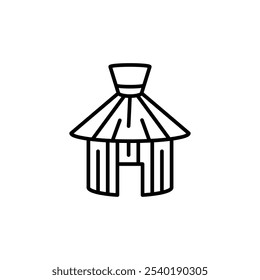 African hut icon. Simple African hut icon for social media, app, and web design. Vector illustration 