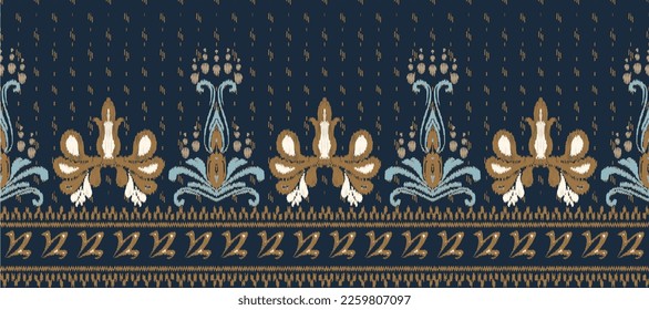 African Ikat Damask embroidery background. geometric ethnic oriental pattern traditional. Ikat Aztec style abstract vector illustration. design for print texture,fabric,saree,sari,carpet.