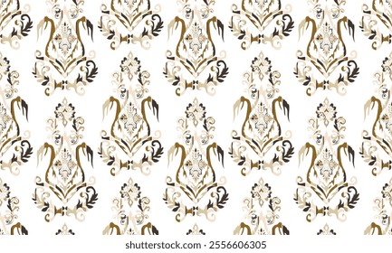 African Ikat Embroidery Patterns, Boho Paisley, Ikat Patterns, Ethnic Patterns Design for background, carpet, wallpaper, clothing, wrapping, batik, fabric, embroidery style vector illustration.