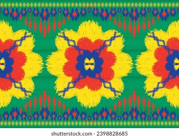 African ikat ethnic native pattern.Traditional kente,ankara,kitenge,chitenge,capulana african wax print fabric pattern.Abstract vector motif pattern.fabric,clothing,blanket,carpet,woven,wrap,decorate.