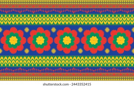 African ikat ethnic native pattern.Traditional kente,ankara,kitenge,chitenge,capulana african wax print fabric pattern.Abstract vector motif pattern.fabric,clothing,blanket,carpet,woven,wrap,decorate.