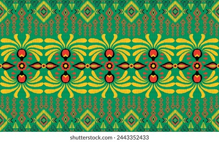 African ikat ethnic native pattern.Traditional kente,ankara,kitenge,chitenge,capulana african wax print fabric pattern.Abstract vector motif pattern.fabric,clothing,blanket,carpet,woven,wrap,decorate.