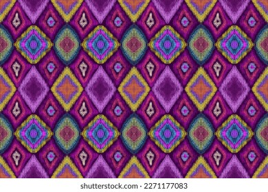 African Ikat floral paisley embroidery background,geometric ethnic oriental pattern traditional,Aztec style,Abstract vector, Chevron embroidery illustration,Design for printing business.