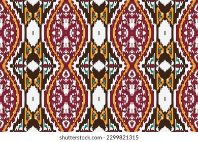 African Ikat floral paisley embroidery background. geometric ethnic oriental pattern traditional. Ikat Aztec style abstract vector illustration. design for print texture,fabric,saree,sari,carpet.