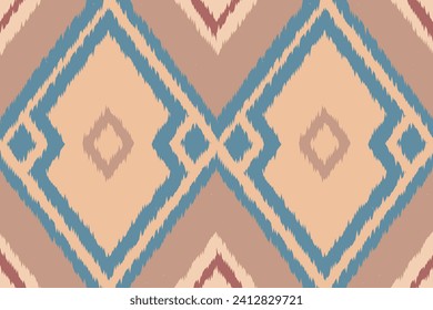 African Ikat floral paisley embroidery on white background.geometric ethnic oriental pattern traditional.Aztec style abstract vector illustration.design for texture,fabric,clothing,wrapping,carpet.
