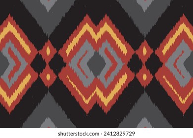 African Ikat floral paisley embroidery on white background.geometric ethnic oriental pattern traditional.Aztec style abstract vector illustration.design for texture,fabric,clothing,wrapping,carpet.