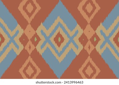 African Ikat floral paisley embroidery on white background.geometric ethnic oriental pattern traditional.Aztec style abstract vector illustration.design for texture,fabric,clothing,wrapping,carpet.