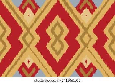 African Ikat floral paisley embroidery on white background.geometric ethnic oriental pattern traditional.Aztec style abstract vector illustration.design for texture,fabric,clothing,wrapping,carpet.