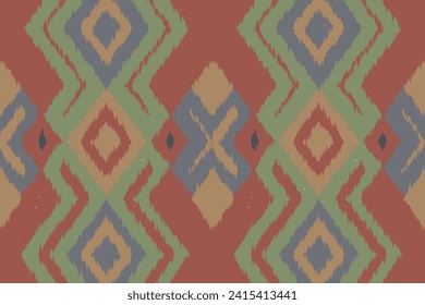 African Ikat floral paisley embroidery on white background.geometric ethnic oriental pattern traditional.Aztec style abstract vector illustration.design for texture,fabric,clothing,wrapping,carpet.