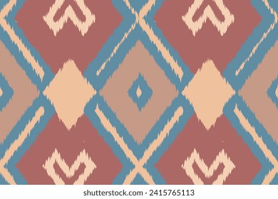 African Ikat floral paisley embroidery on white background.geometric ethnic oriental pattern traditional.Aztec style abstract vector illustration.design for texture,fabric,clothing,wrapping,carpet.