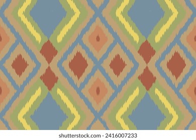 African Ikat floral paisley embroidery on white background.geometric ethnic oriental pattern traditional.Aztec style abstract vector illustration.design for texture,fabric,clothing,wrapping,carpet.