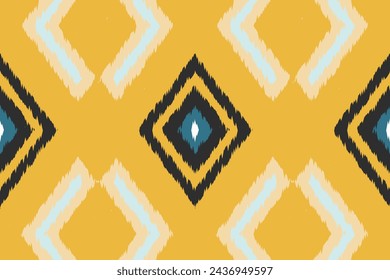African Ikat Floral Paisley Embroidery Background. Geometric Ethnic Oriental Pattern Traditional. Aztec Style Abstract Vector Illustration. Design for Texture, Fabric, Clothing, Wrapping, Carpet.