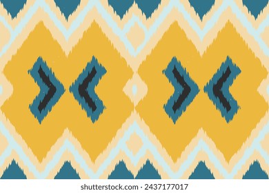 African Ikat Floral Paisley Embroidery Background. Geometric Ethnic Oriental Pattern Traditional. Aztec Style Abstract Vector Illustration. Design for Texture, Fabric, Clothing, Wrapping, Carpet.