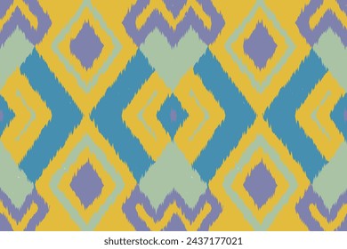African Ikat Floral Paisley Embroidery Background. Geometric Ethnic Oriental Pattern Traditional. Aztec Style Abstract Vector Illustration. Design for Texture, Fabric, Clothing, Wrapping, Carpet.