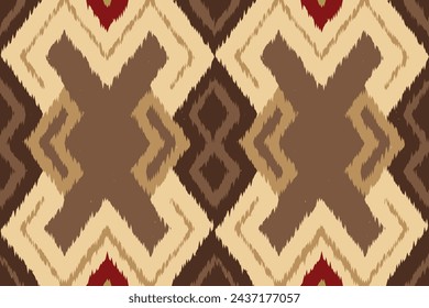 African Ikat Floral Paisley Embroidery Background. Geometric Ethnic Oriental Pattern Traditional. Aztec Style Abstract Vector Illustration. Design for Texture, Fabric, Clothing, Wrapping, Carpet.