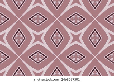 African Ikat Floral Paisley Embroidery Color Background. Geometric Ethnic Oriental Pattern Traditional. Aztec Style Abstract Vector Illustration. Design for Texture, Fabric, Clothing, Wrapping,carpet.
