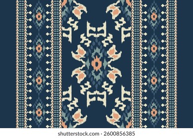 African Ikat floral pattern,African pattern,Ikat pattern,vector illustration,Aztec style,abstract background,abstract design,traditional embroidery.design for texture,fabric,clothing,decoration,carpet