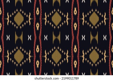 African Ikat paisley embroidery Motif ikat damask batik textile seamless pattern digital vector design for Print saree Kurti Borneo Fabric border brush symbols swatches party wear