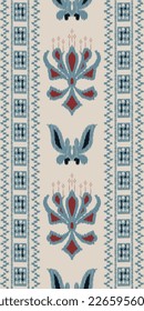 African Ikat paisley embroidery. Ikat prints tribal art Geometric Traditional ethnic oriental design for the background. Folk, Indian, Scandinavian, Gypsy, saree Borneo Fabric border Ikkat