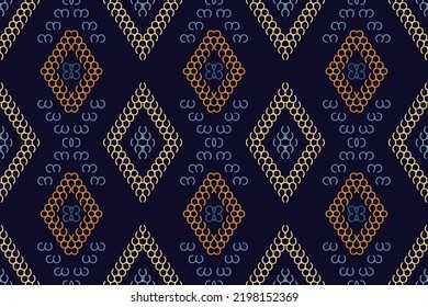 African Ikat paisley seamless pattern. Motif ikat background batik textile seamless pattern digital vector design for Print saree Kurti Borneo Fabric border brush symbols swatches cotton