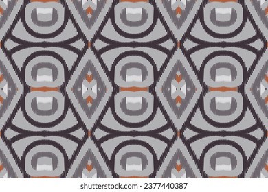 African Ikat seamless pattern gray vector colour background Aztec Tribal traditional Ethnic digital textile Art design for print fabric saree silk carpet