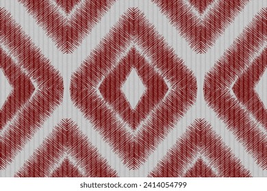 African Indian art, Abstract White. Ethnic ikat beautiful seamless pattern. India Thai pattern. Mexican striped style. Native traditional. Design for background, fabric, clothing, Kente.