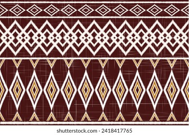 African Indian art, Abstract White. Ethnic ikat beautiful seamless pattern. India Thai pattern. Mexican striped style. Native traditional. Design for background, fabric, clothing, Kente.