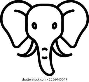  African Indian Wildlife Elephant Logo Icon Vector Illustration design