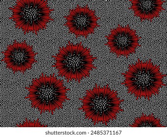 Afrikanische und indonesische Ankara nahtlose Muster, Geometrie Form Illustration, Hintergrund, Mode-Kunstwerk für Stoff-Druck, Kleidung, Schal, Schal, Teppich