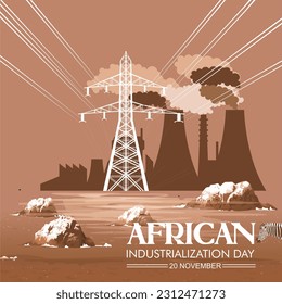 African Industrialization Day vector design.